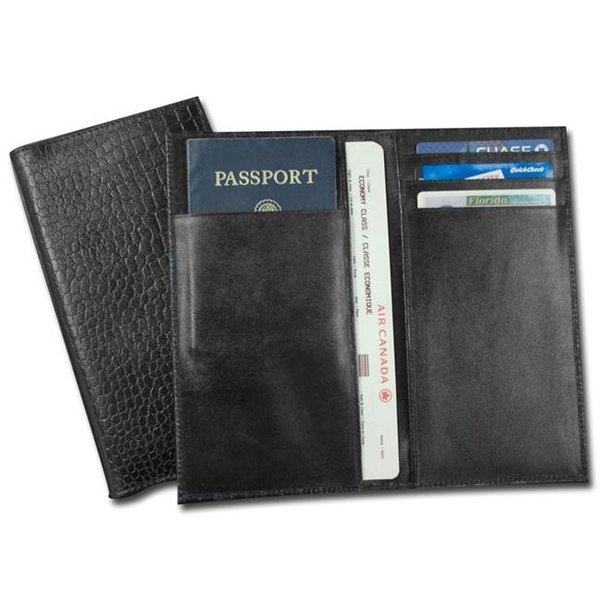 Eva-Dry/Momentum Sales & Mktg Dacasso a2459 Black Crocodile Embossed Document Holder a2459